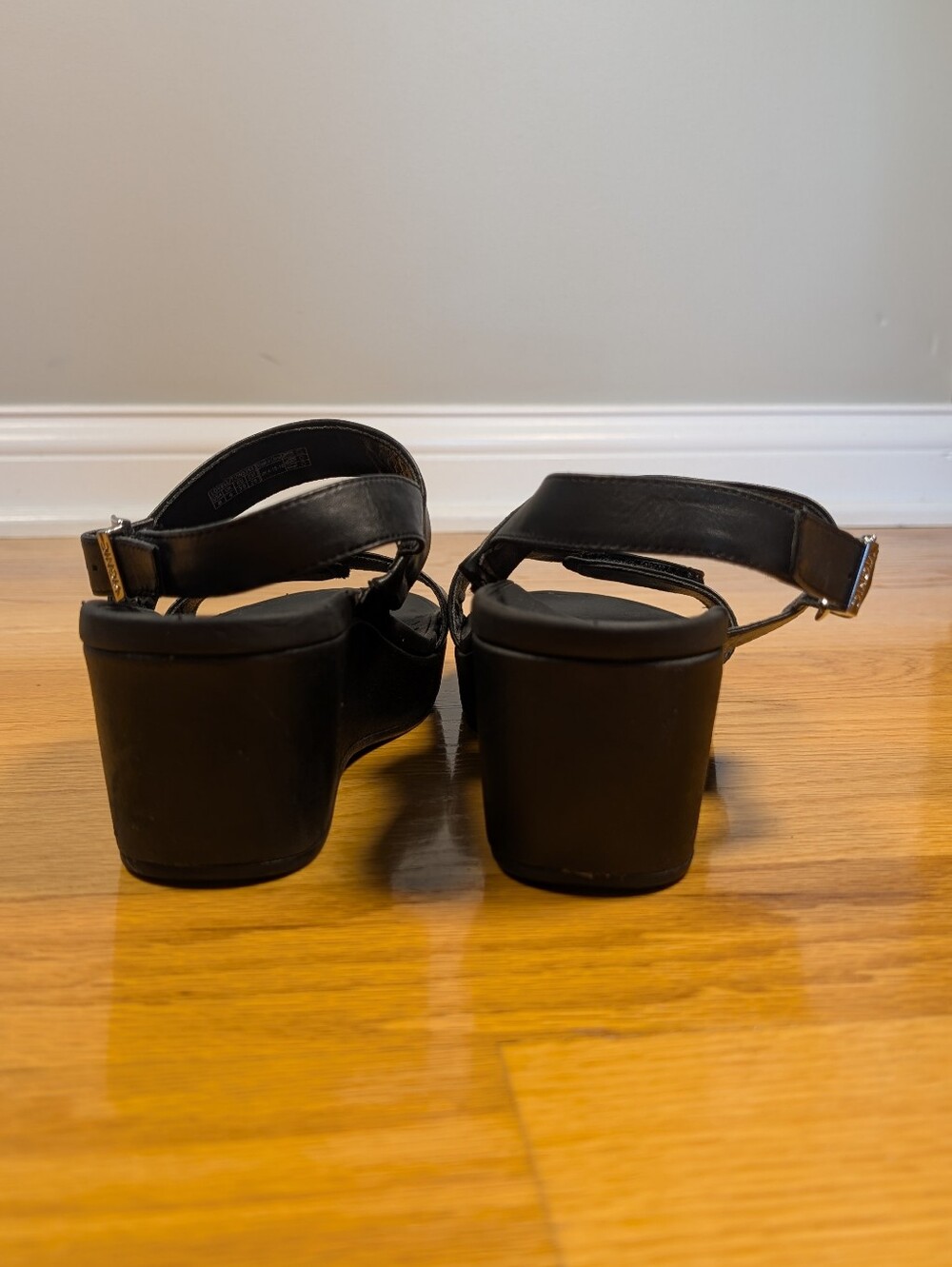 Vionic Black Wedge Sandals - Picture 3 of 8